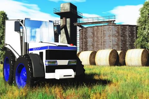Agriculture Concept 3D render Stock Illustration