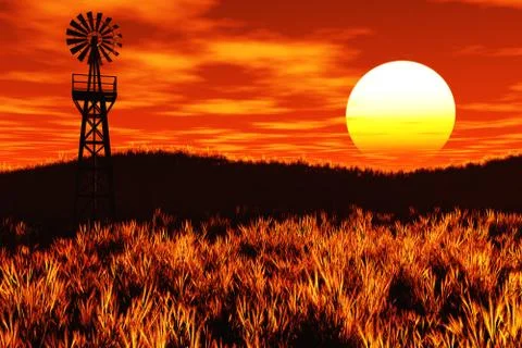 Agriculture Concept 3D render 스톡 일러스트