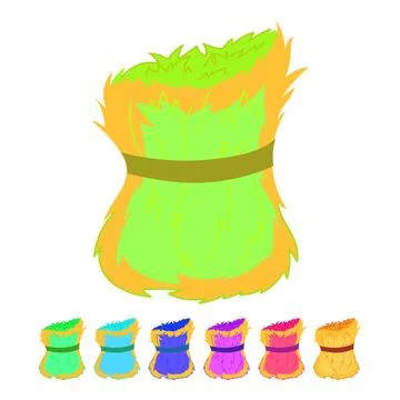 Agriculture haystack vector cartoon graphic Stockillustratie