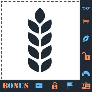 Agriculture icon flat Stock Illustration