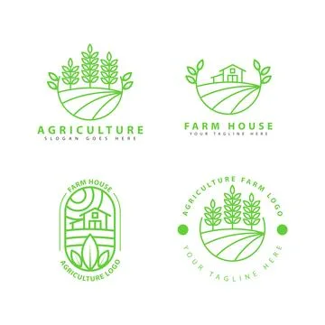 Agriculture logo set Stock Illustration