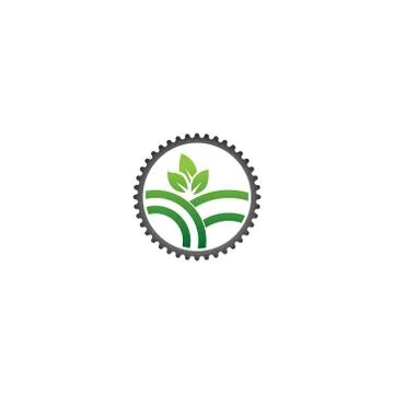 Agriculture Logo.Tree leaf vector logo design Illustrazione stock