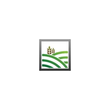 Agriculture Logo.Tree leaf vector logo design Illustrazione stock