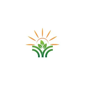Agriculture Logo.Tree leaf vector logo design Illustrazione stock