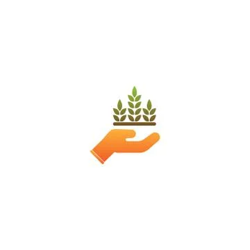 Agriculture Logo.Tree leaf vector logo design Stock Illustration