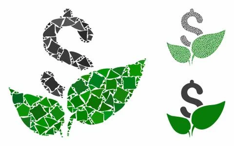 Agriculture startup Composition Icon of Irregular Pieces 스톡 일러스트