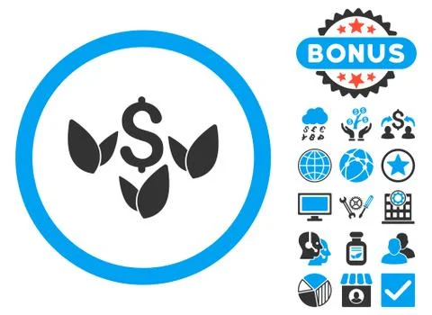 Agriculture Startup Flat Vector Icon with Bonus Illustrazione stock