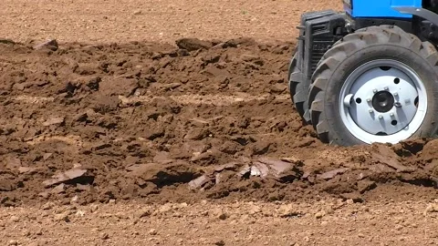 Agriculture with a tractor Stock Footage 310052611