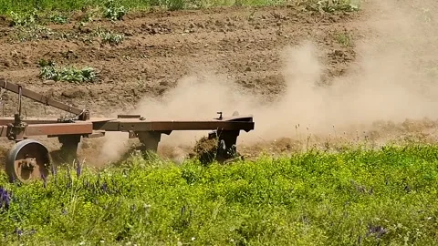 Agriculture with a tractor Stock Footage 328830584