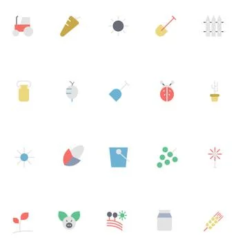 Agriculture Vector Icons Stock Illustration