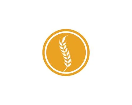 Agriculture wheat Logo Template vector icon Illustrazione stock