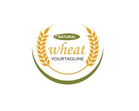 Agriculture wheat Logo Template vector icon Stock-Illustration