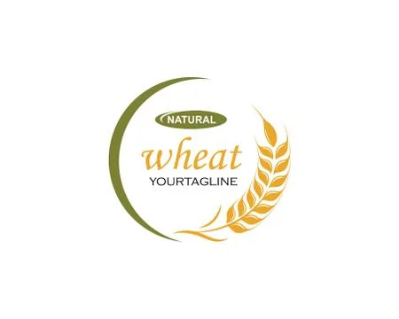 Agriculture wheat Logo Template vector icon Stock Illustration