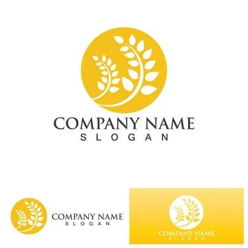 Agriculture Wheat logo template vector icon design Stock Illustration