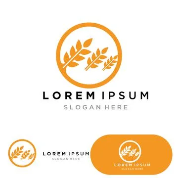 Agriculture Wheat logo template vector icon design Stock Illustration