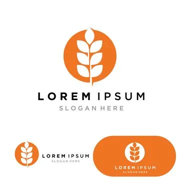 Agriculture Wheat logo template vector icon design Stock Illustration
