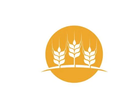 Agriculture wheat Template vector icon design 库存插图