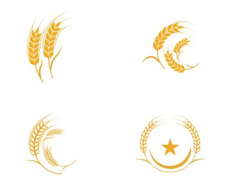 Agriculture wheat Template vector icon design イラスト素材