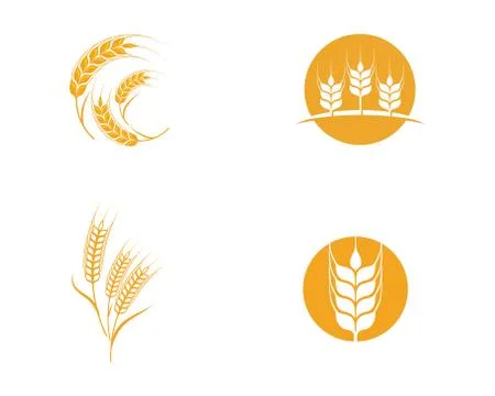 Agriculture wheat Template vector icon design イラスト素材