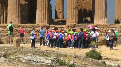 Agrigento, Temple of Concordia, Valley of Temples, Sicily, Italy Stock Footage 32596397