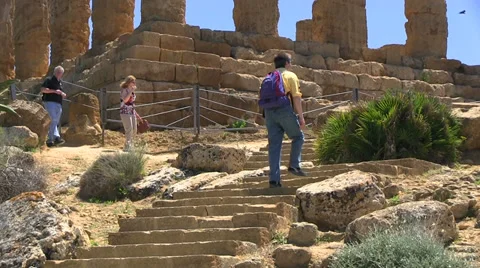 Agrigento, Valley of Temples, Temple of Hera, Sicily, Italy Stock Footage 32596451