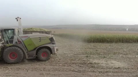 Agro technics and corn fields Stock Footage 141741075
