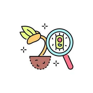 Agronomics line icon. Isolated vector element. Illustrazione stock