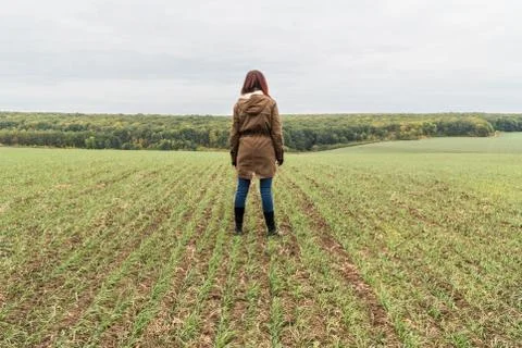 Agronomist on the field Stock Photos