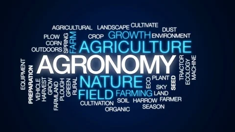 Agronomy animated word cloud, text design animation. Stock Footage 77435173