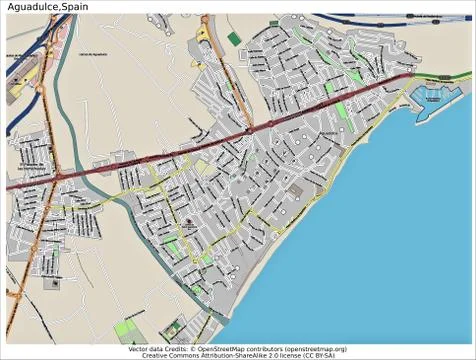 Aguadulce Spain state location map Stock Illustration