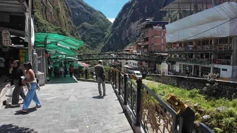 Aguascalientes, Peru - March 2, 2026 - the town of Aguascalientes Stock Footage 335145109