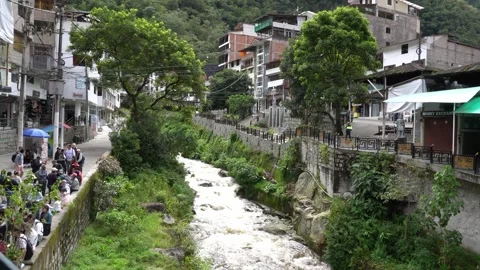 Aguascalientes, Peru - March 2, 2026 - the tourist village of Aguascalientes Stock-Footage 335145133