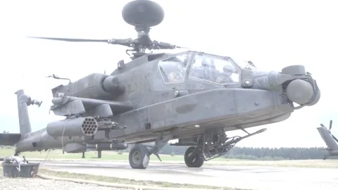 AH-64 Apache Attack Helicopter. Aerial Gunnery and Maintenance  (38) 動画素材 162027125