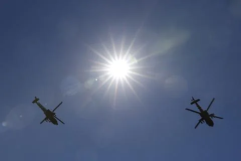 AH-64 Apache Attack helicopter commission ceremony in Taiwan, Taoyuan - 17 Jul 2 Foto stock
