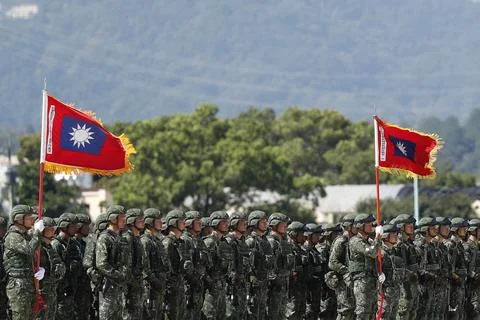 AH-64 Apache Attack helicopter commission ceremony in Taiwan, Taoyuan - 17 Jul 2 Stock Photos