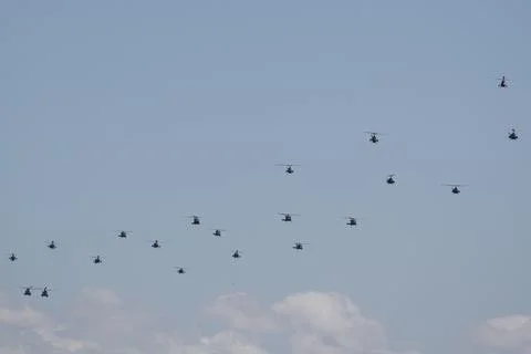 AH-64 Apache Attack helicopter commission ceremony in Taiwan, Taoyuan - 17 Jul 2 Stock Photos