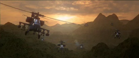 AH-64 Apaches Attack 2k Stock-Footage 665475