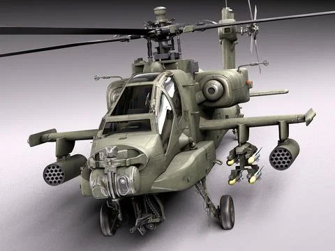 3D Model: AH-64A Apache Helicopter #96460925 | Pond5