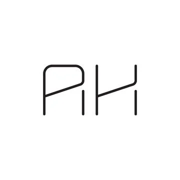 Ah initial letter vector logo icon Ilustração Stock