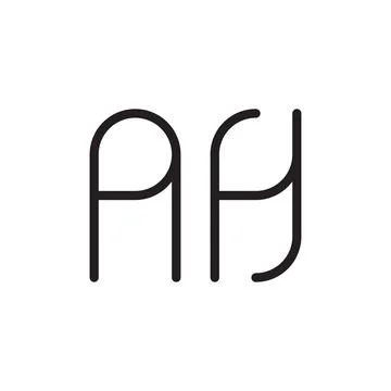 Ah initial letter vector logo icon Stock Illustration