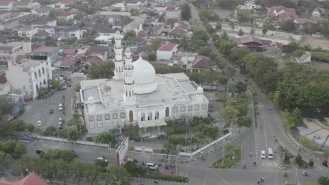 AH - S-LOG Raw File - Mosque in The Small City Stock Footage 238858282