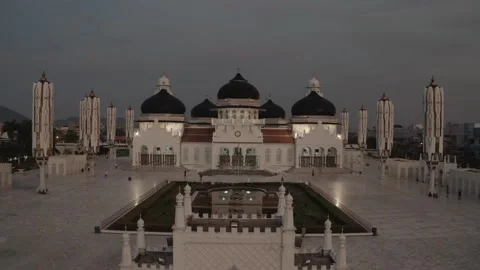 AH - S-LOG Raw File - Baiturrahman Mosque, The Most Beautiful Mosque in Stock Footage 239936679