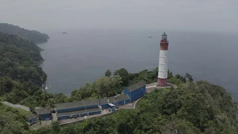 AH - S-LOG Raw File - The Beautiful View of Willem's Tower III Lighthouse Video stock 240629499