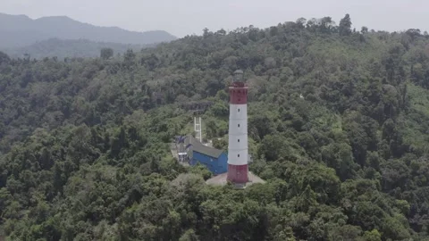 AH - S-LOG Raw File - The Beautiful View of Willem's Tower III Lighthouse Stock Footage 240632189