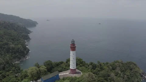AH - S-LOG Raw File - The Beautiful View of Willem's Tower III Lighthouse Video stock 240633312