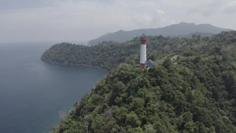 AH - S-LOG Raw File - The Beautiful View of Willem's Tower III Lighthouse Video stock 240633612