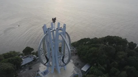 AH - S-LOG Raw File - Aerial View of Zero Kilometer Monument of Indonesia Video stock 241201164