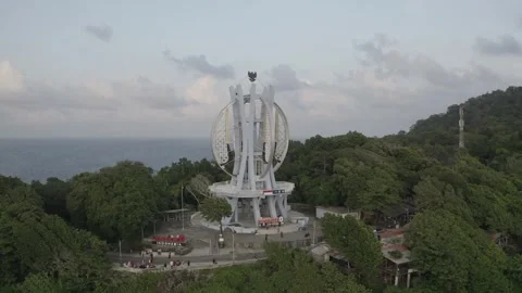 AH - S-LOG Raw File - Aerial View of Zero Kilometer Monument of Indonesia Video stock 241204056