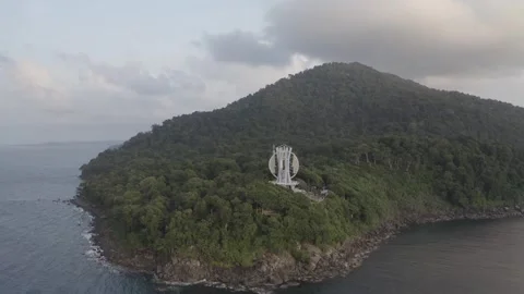 AH - S-LOG Raw File - Aerial View of Zero Kilometer Monument of Indonesia Video stock 241206334