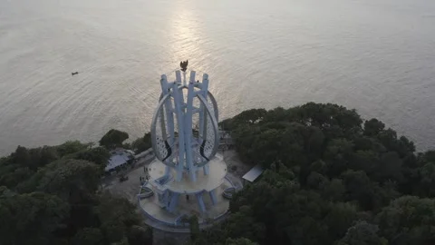 AH - S-LOG Raw File - Aerial View of Zero Kilometer Monument of Indonesia Video stock 241206428